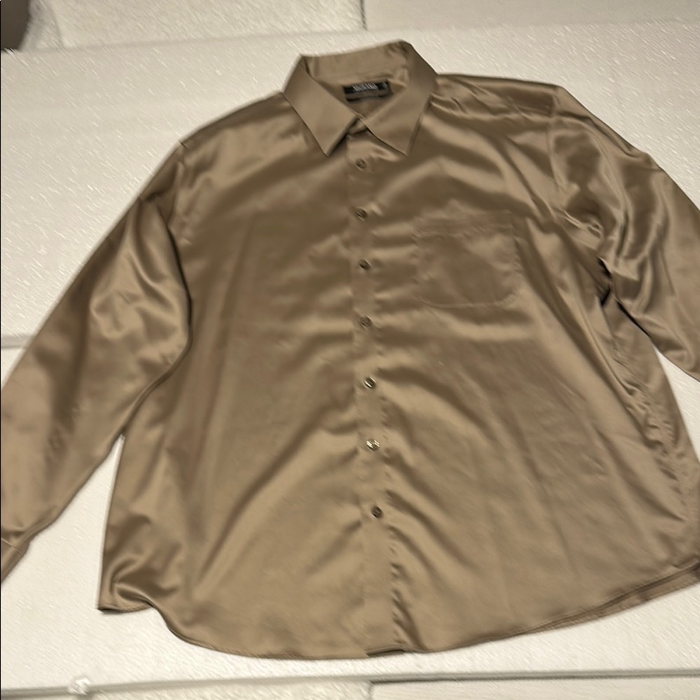 Murano Men's Classic Brown Button Down Shirt